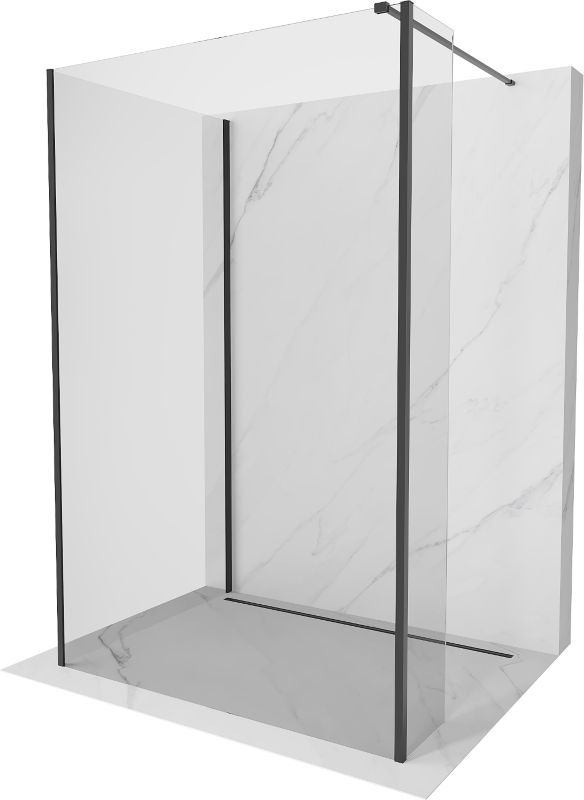 Ścianka prysznicowa Mexen Kioto transparent czarna 130x85x30 cm 1 szt.