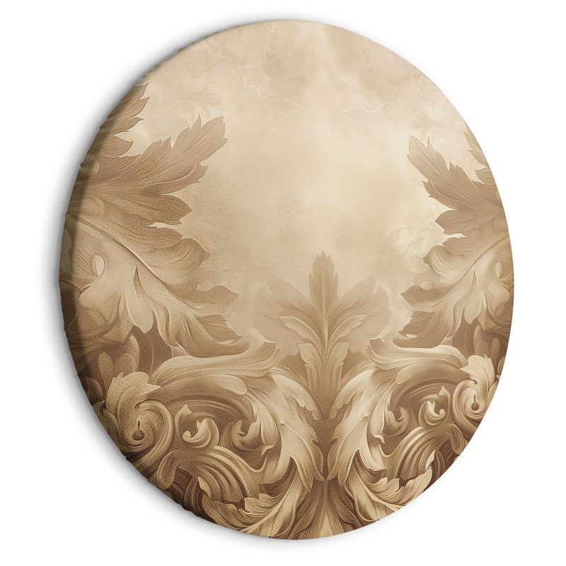Obraz owalny Artgeist Rzeźbione ornamenty 60 x 60 cm płótno włoskie 1 szt