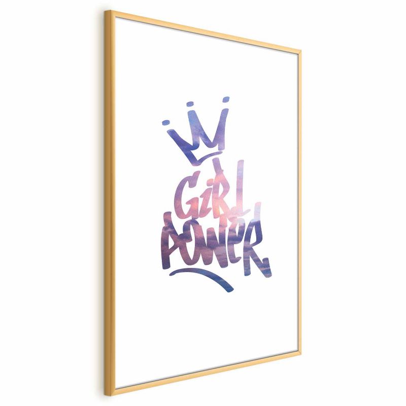 Plakat Artgeist Girl Power 40x60 cm z ramą złotą 1 szt