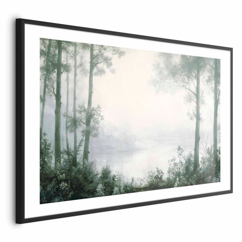 Plakat Artgeist Lasek i staw 30x21 cm z ramą czarną 1 szt