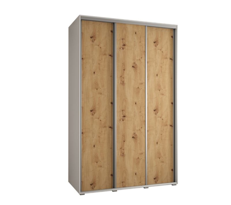 Szafa przesuwna Abiks DAVOS 1 wysoka szer.160cm biały/artisan/srebrny 1szt.