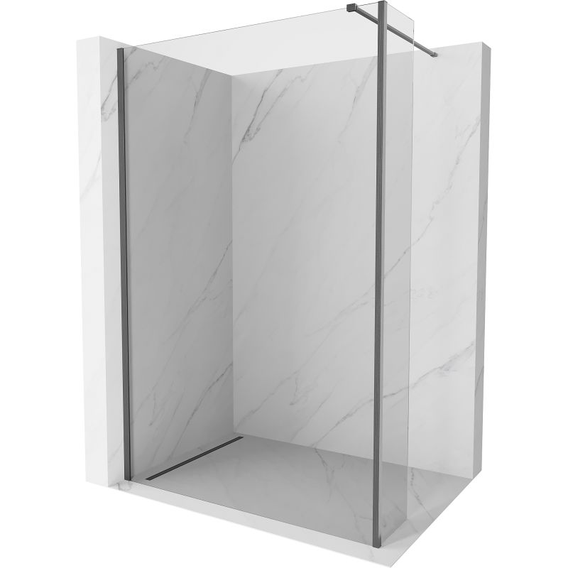 Ścianka prysznicowa Mexen Kioto transparent gun gray 170x30 cm 1 szt.
