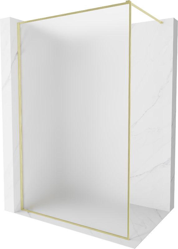 Ścianka prysznicowa walk-in Mexen Kioto-F złoty szczotkowany 80x202 cm 1 szt.