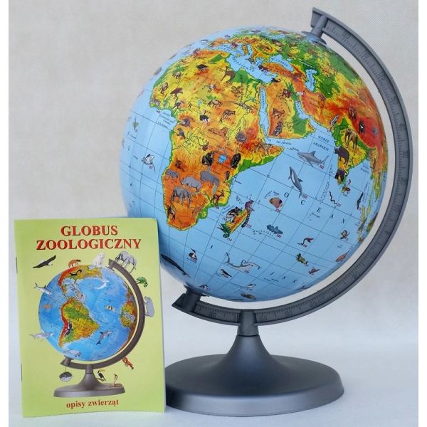 Globus 250 Zoologiczny Podświetlany z książeczką oraz Aplikacją Multi Globe AR