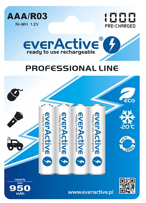 EVERACTIVE Akumulator R3 AAA op-4 1000mA - Henryx24