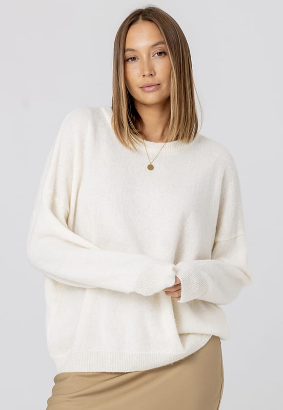Wollpullover VELVET - ecru