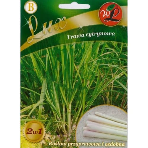 1 szt, Trawa cytrynowa - Nasiona: Ilość w opakowaniu: 0.2 g