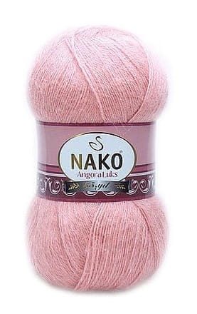 Włóczka NAKO ANGORA LUKS 100g kolor: 1424 / pudrowy róż