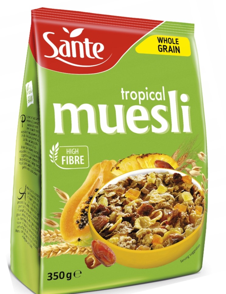 Musli Sante, tropikalne, 350g