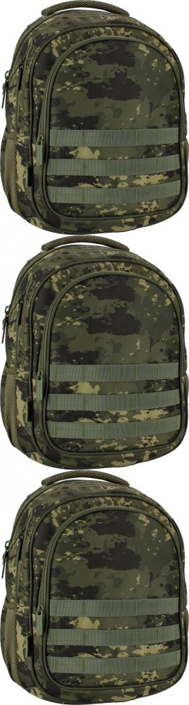 3x Plecak młodzieżowy Starpak Tactic, jednokomorowy, 26l, 43x35x21cm, ciemnozielony
