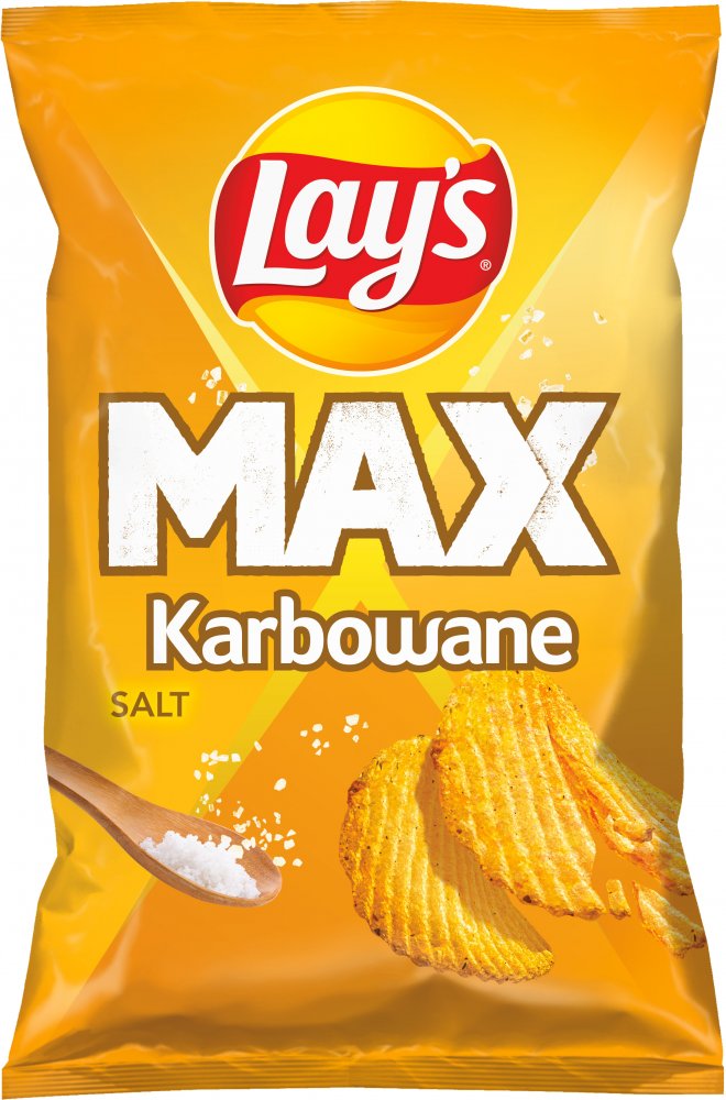 Chipsy Lay's Max Karbowane Salted, solony, 120g