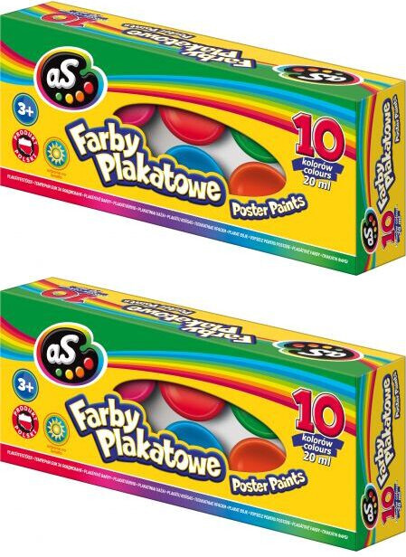 2x Farby plakatowe Astra AS, 20ml, 10 sztuk, mix kolorów
