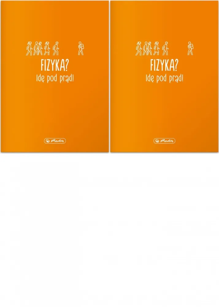 2x Zeszyt przedmiotowy w kratkę Herlitz Fizyka, A5, miękka oprawa, 60 kartek, pomarańczowy