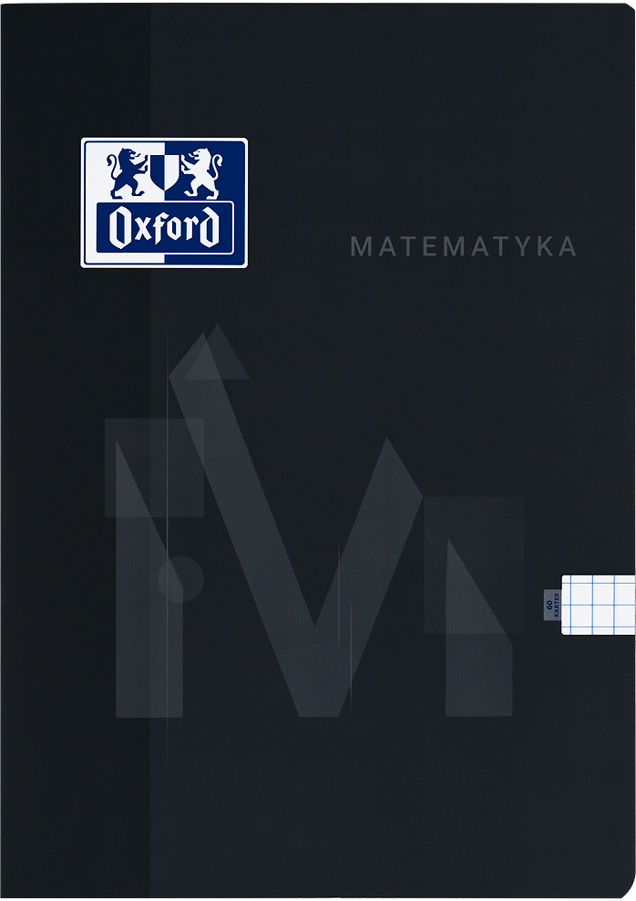 Zeszyt przedmiotowy w kratkę Oxford Matematyka, A5, miękka oprawa, 60 kartek, czarny