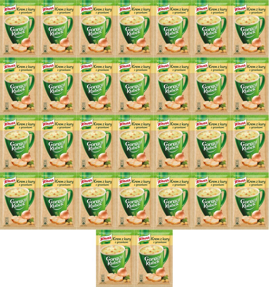 40x Zupa Knorr Gorący Kubek, krem z kury z grzankami, 16g
