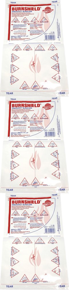 3x Opatrunek hydrożelowy na oparzenia Burnshield, 20x20cm