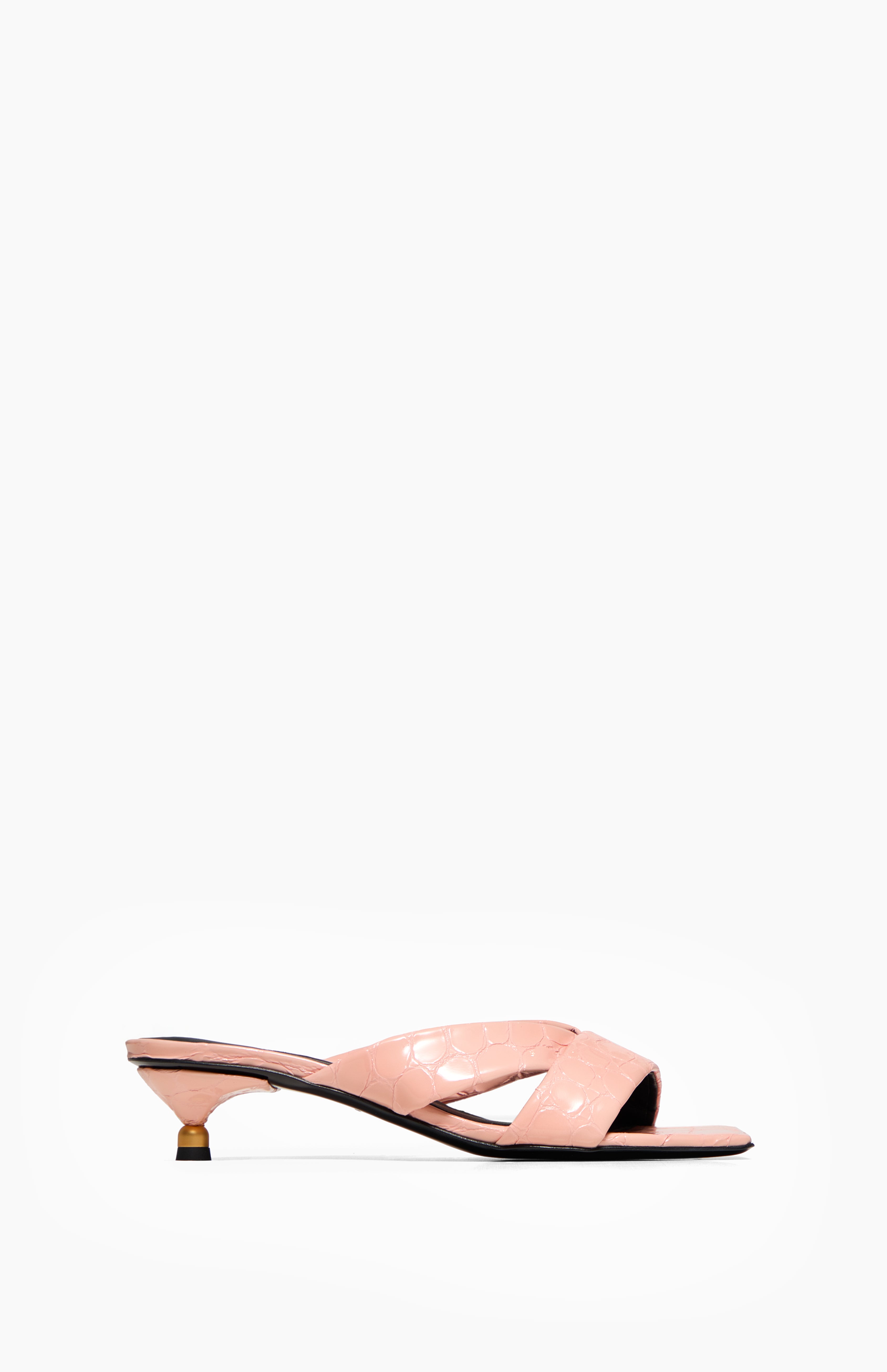 Klapki na obcasie MAYA BABY PINK PUFFY 37 - Vanda Novak