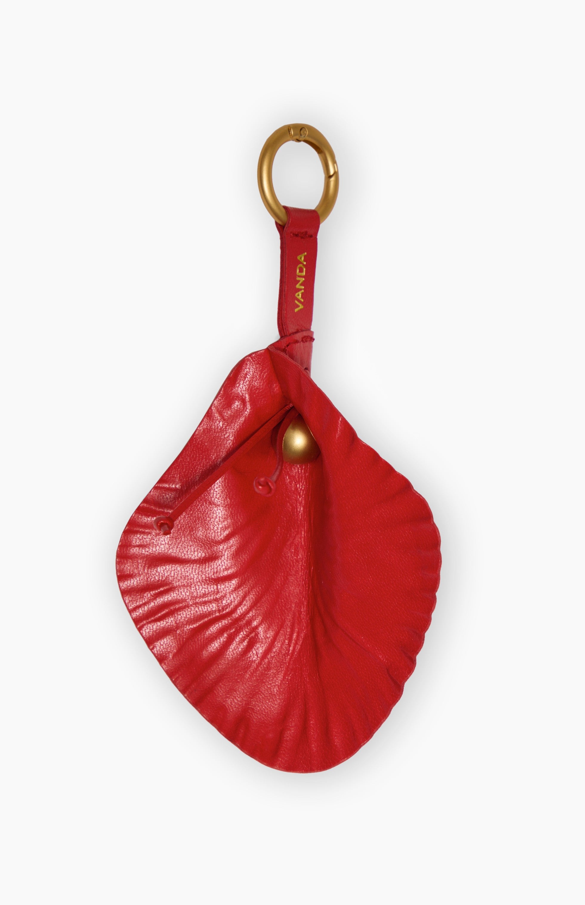 KEYCHAIN ORCHID POPPY RED - Vanda Novak
