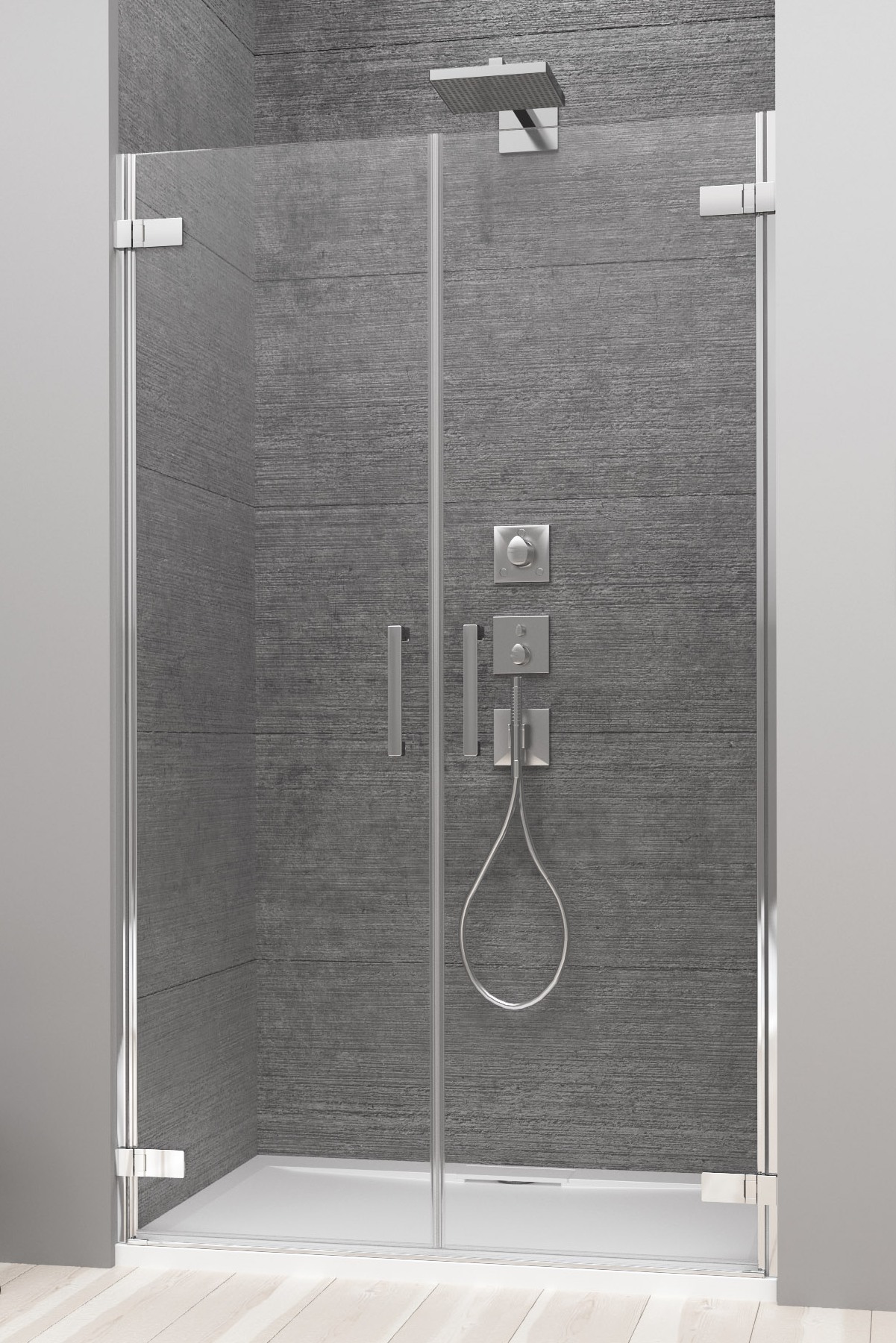 Radaway Arta DWD drzwi wnękowe 60 cm lewe chrom+/szkło przezroczyste 386034-03-01L