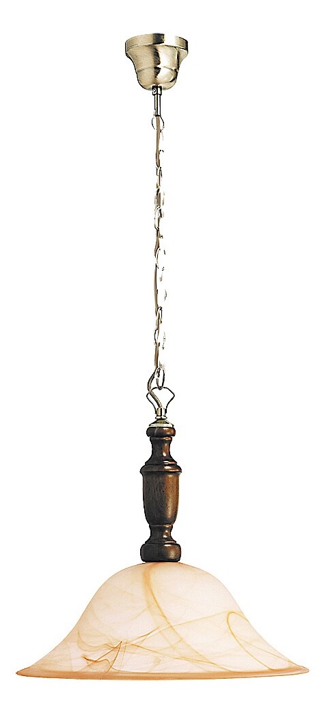 Rabalux Rustic 3 lampa wisząca 1x100W brązowa/mosiądz/alabaster 7099