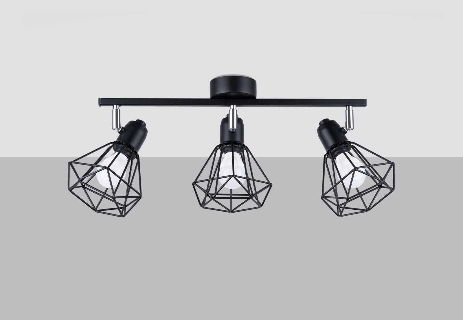 Sollux Lighting Artemis lampa podsufitowa 3x40W czarna SL.1107