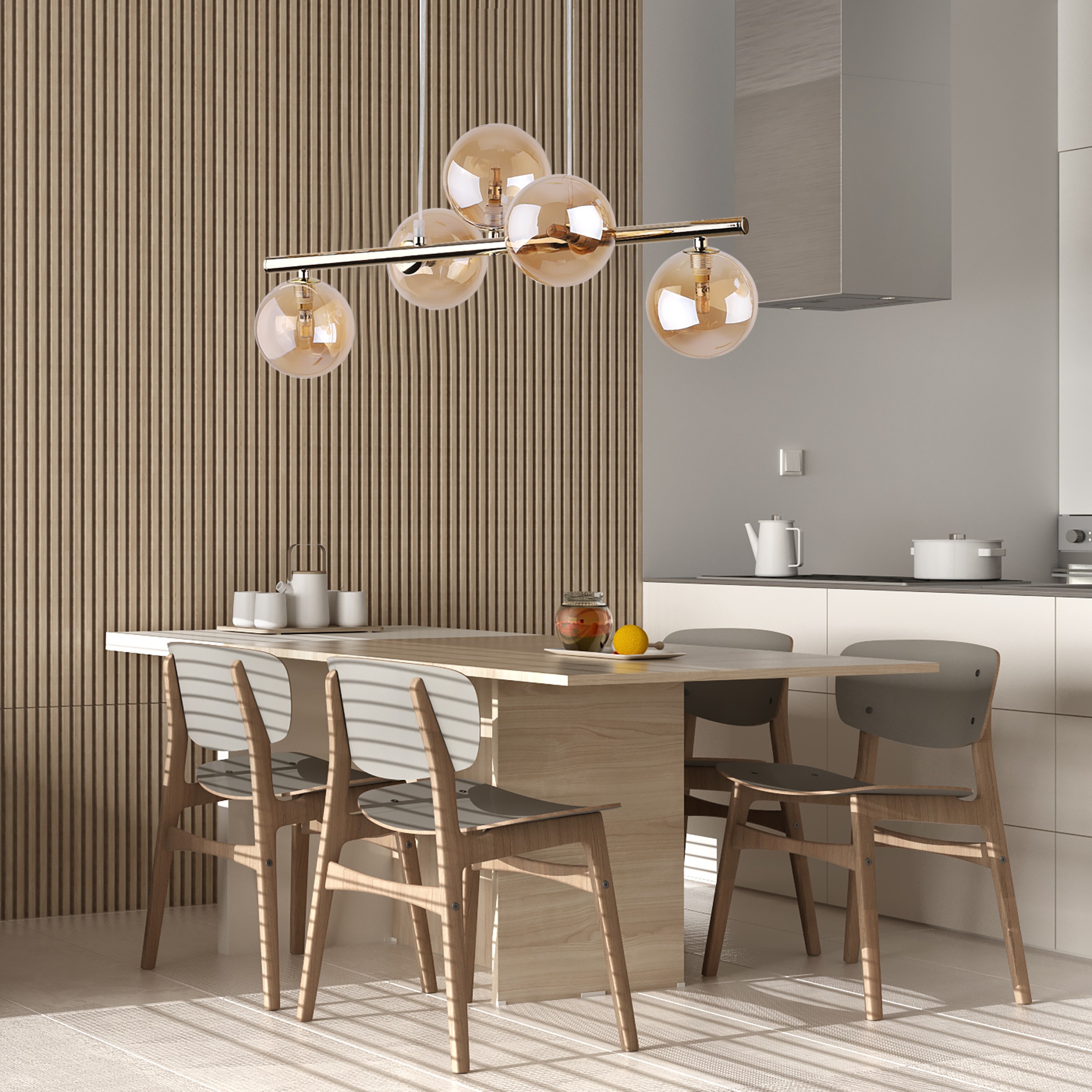 TK Lighting Estera lampa wisząca 5x6W złota 4549 - Wysyłka w 24h