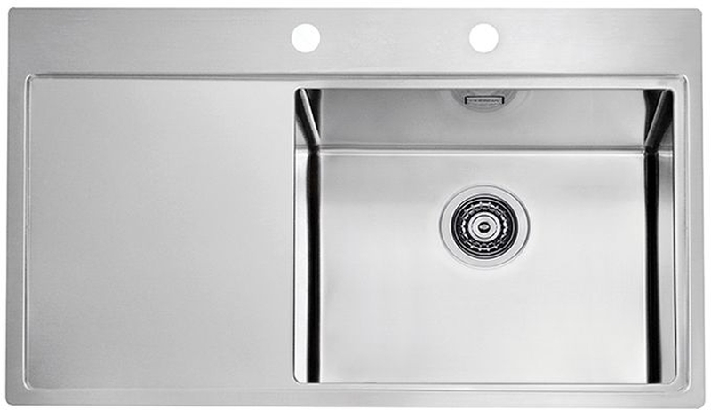Alveus Pure 50 zlewozmywak stalowy 86x52,5 cm 1-komorowy prawy satyna 1103653