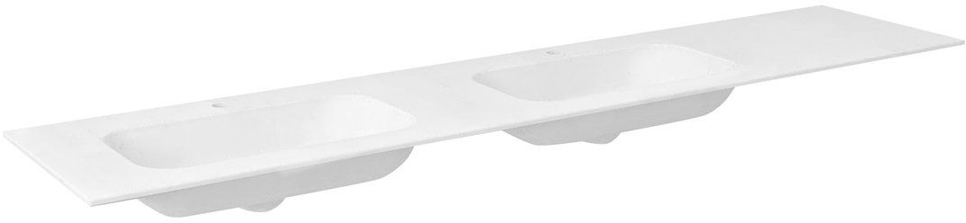 Sapho Aruba umywalka 250x51,5 cm meblowa prostokątna podwójna lewa biały mat AR250-B2L
