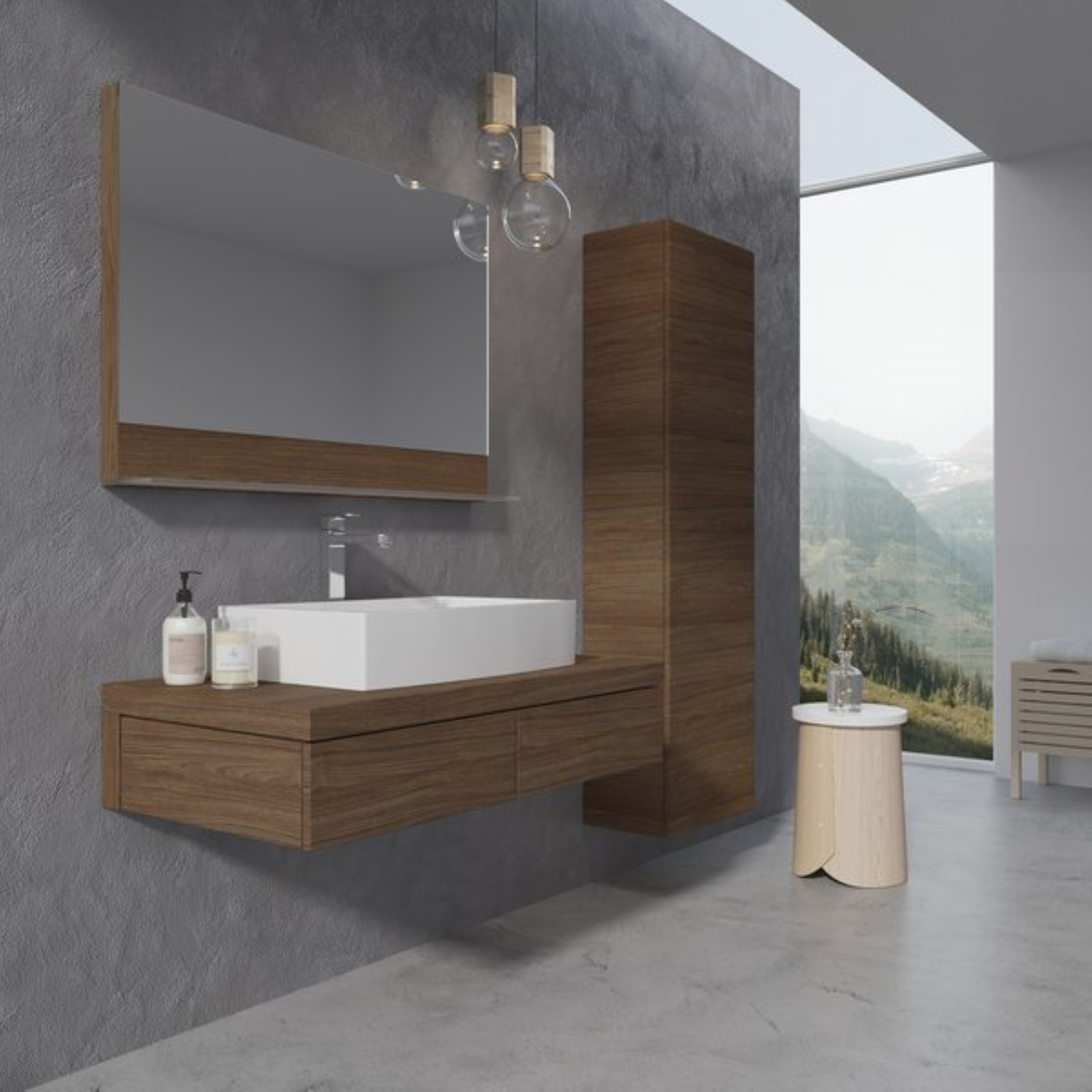 Ravak Formy szafka 46x27x160 cm boczna wisząca dąb X000001261 - Wysyłka w 24h