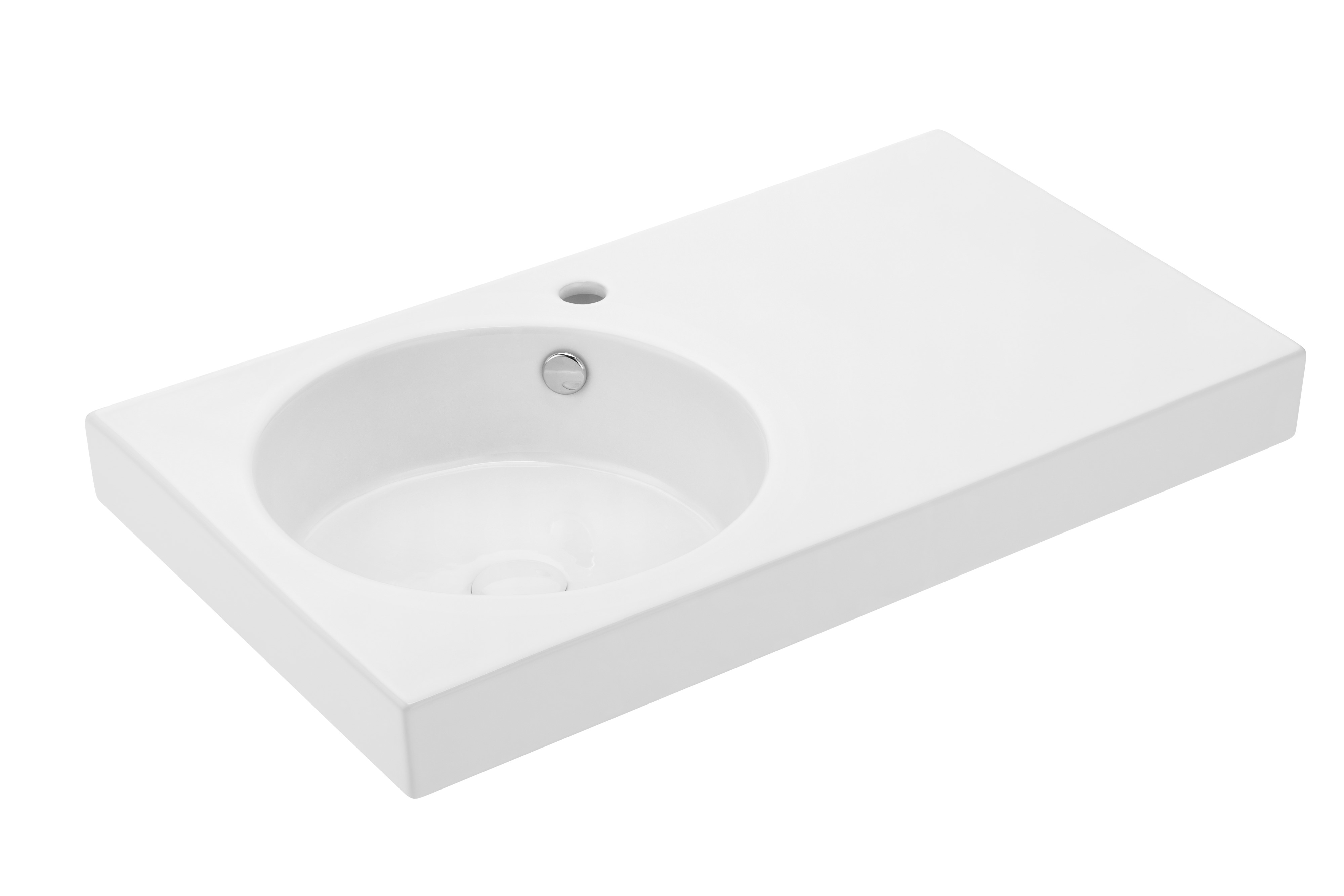 Uptrend Foksal umywalka 82x46 cm meblowa prostokątna biały połysk TR40063A