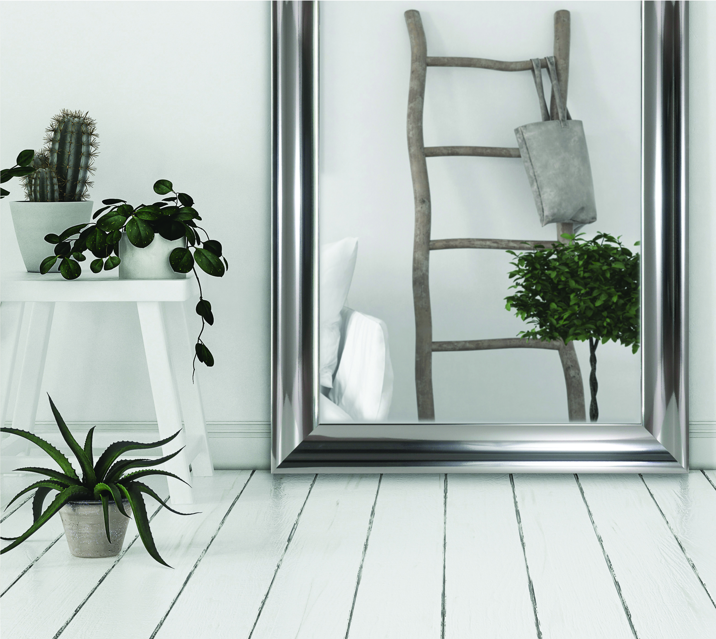 Ars Longa Malmo lustro 113x63 cm prostokątne nikiel MALMO50100-N