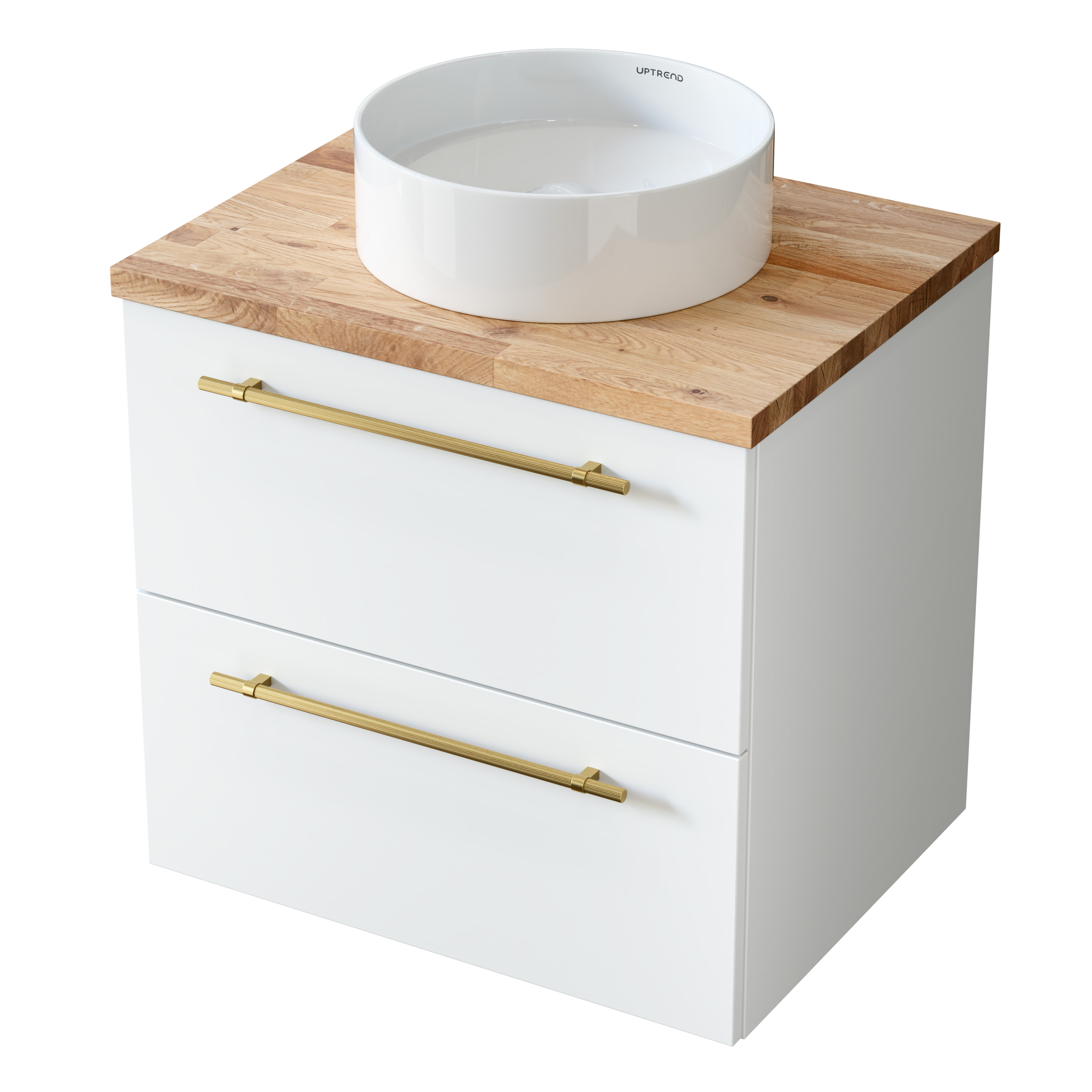Uptrend Nava szafka z blatem 80,5x46x52,7 cm podumywalkowa stojąca biała 004SU8002999BL8001