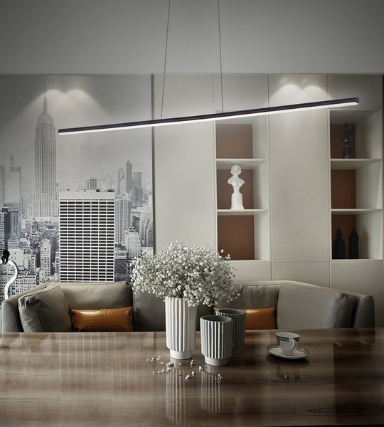 Altavola Design Linea lampa wisząca 1x15W czarny LA089/P_120_3k_black