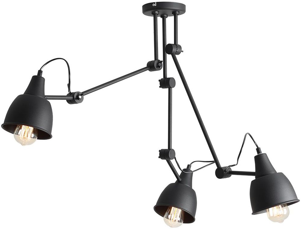 Aldex Aida 3 lampa podsufitowa 3x60W czarna 842PL_E