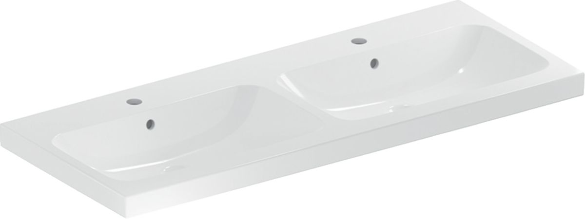 Geberit iCon Light umywalka 120x48 cm podwójna prostokątna KeraTect biała 501.838.00.2