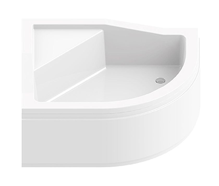 New Trendy Maxima brodzik półokrągły 100x80 cm biały B-0367 - Wysyłka w 24h