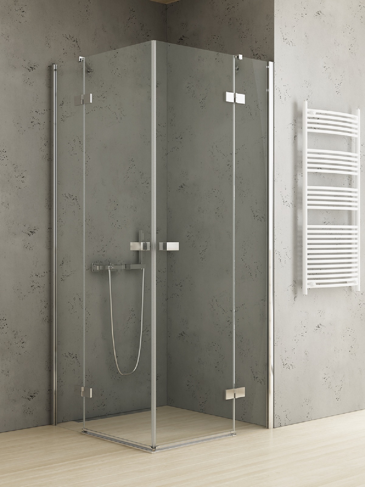 New Trendy Reflexa kabina prysznicowa 100x120 cm prostokątna chrom połysk/szkło przezroczyste EXK-5176