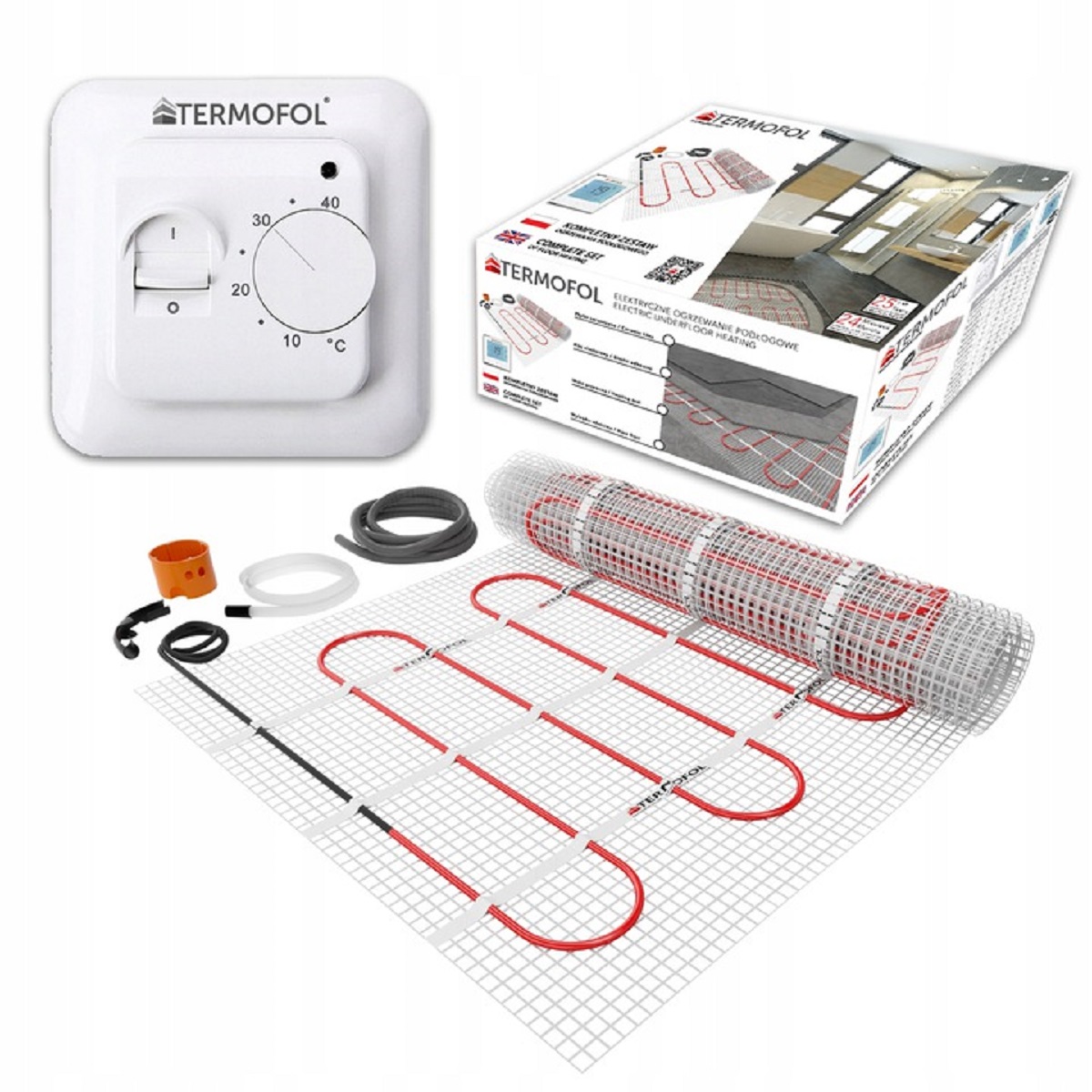 Termofol TF-HM zestaw mata grzewcza 4 m2 z termoregulatorem TF-H3 TF-HM-150.40.H3