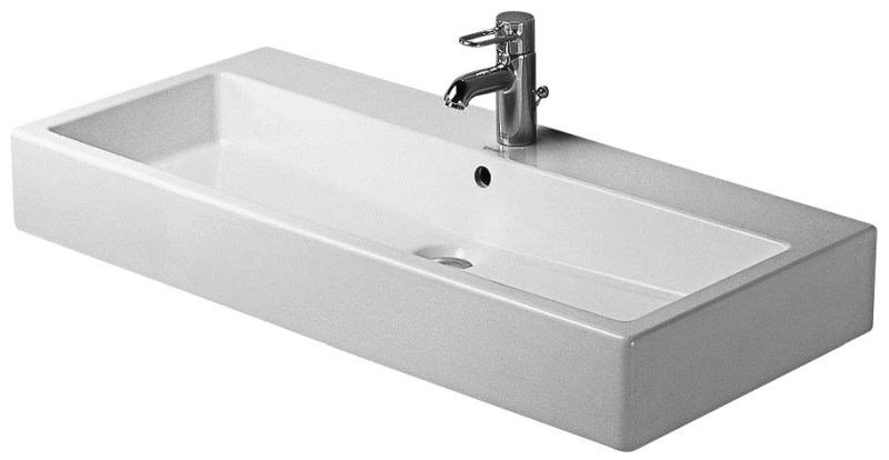 Duravit Vero umywalka 100x47 cm szlifowana prostokątna WonderGliss biała 04541000271