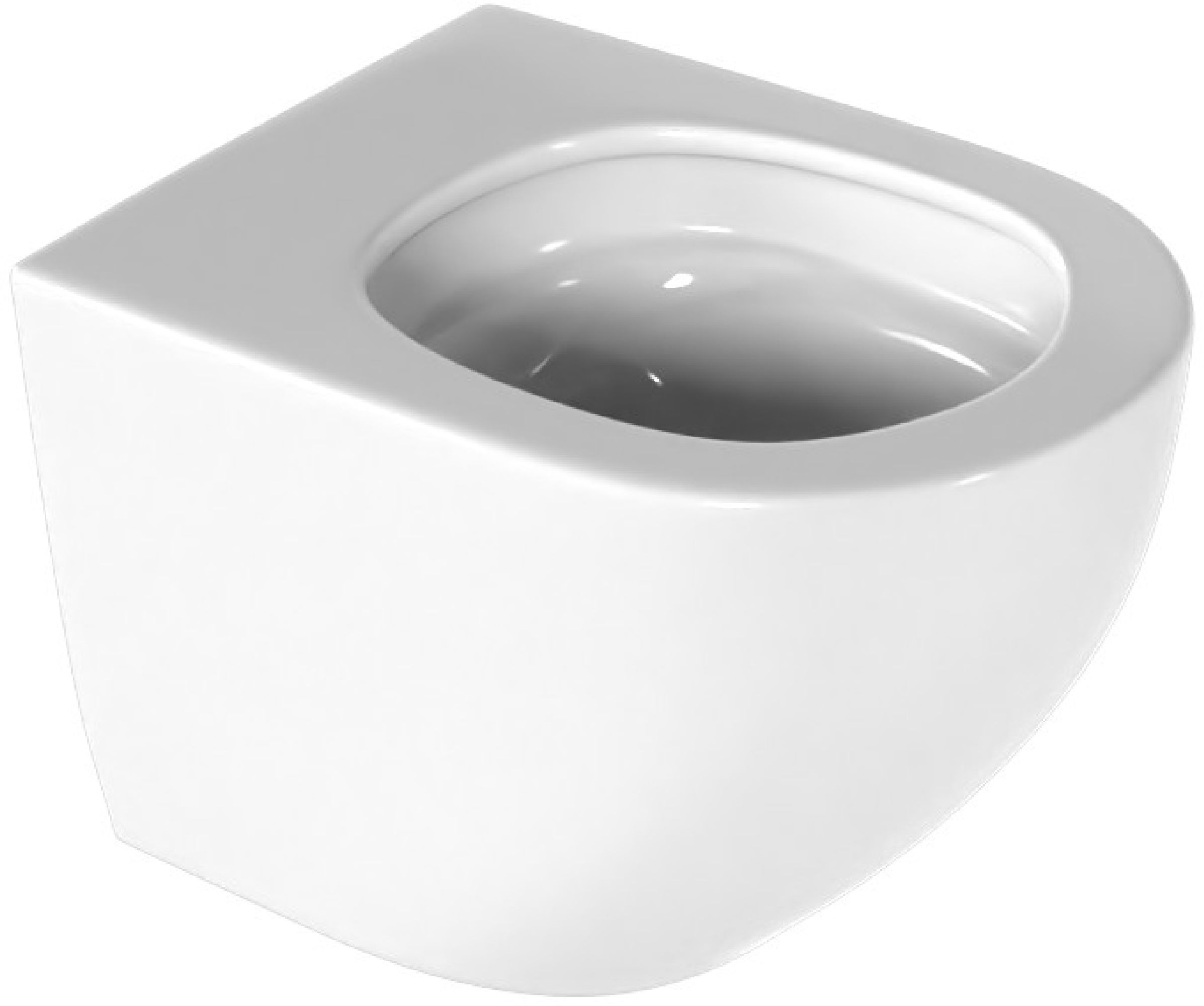 Excellent Luqa miska WC wisząca bez kołnierza spłukiwanie wirowe biały połysk CEAC.6403.480.WH - Wysyłka w 24h