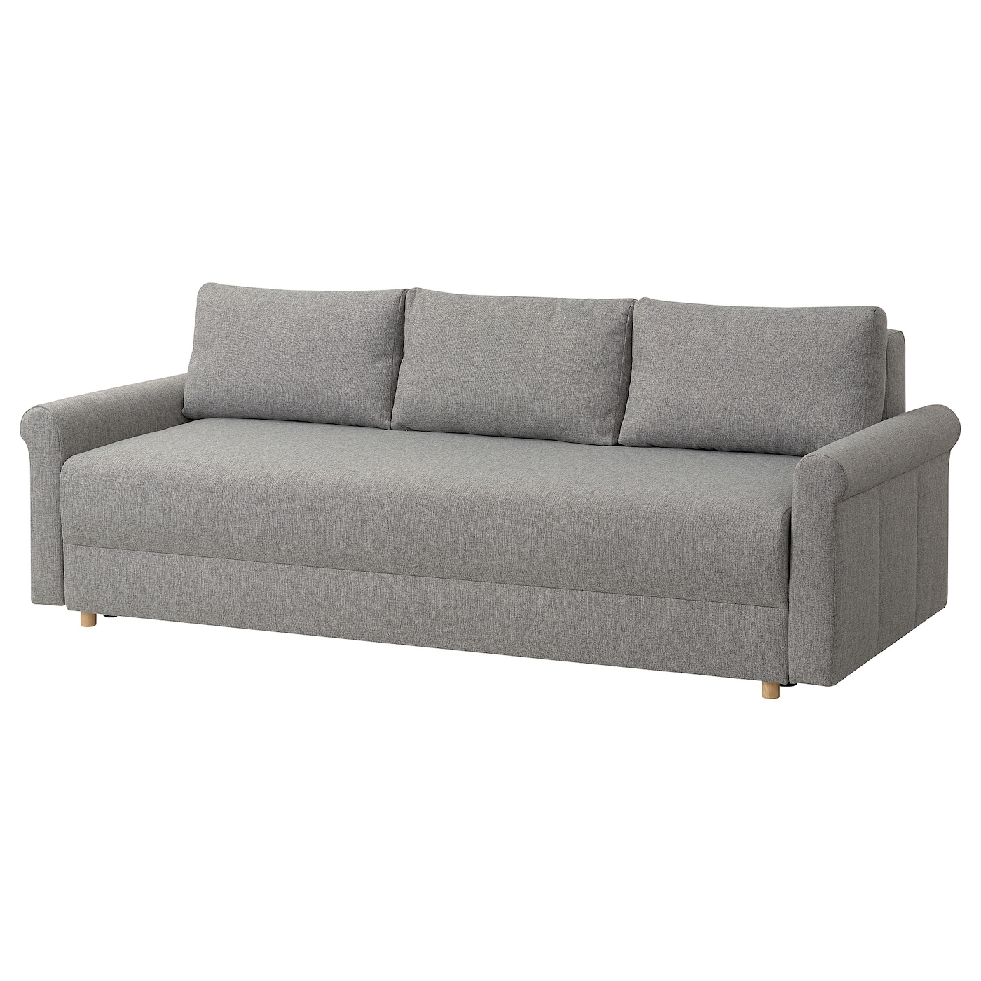 IKEA DÅNHULT sofa 3-osobowa, rozkładana, szary, Wysokość podłokietnika: 58 cm