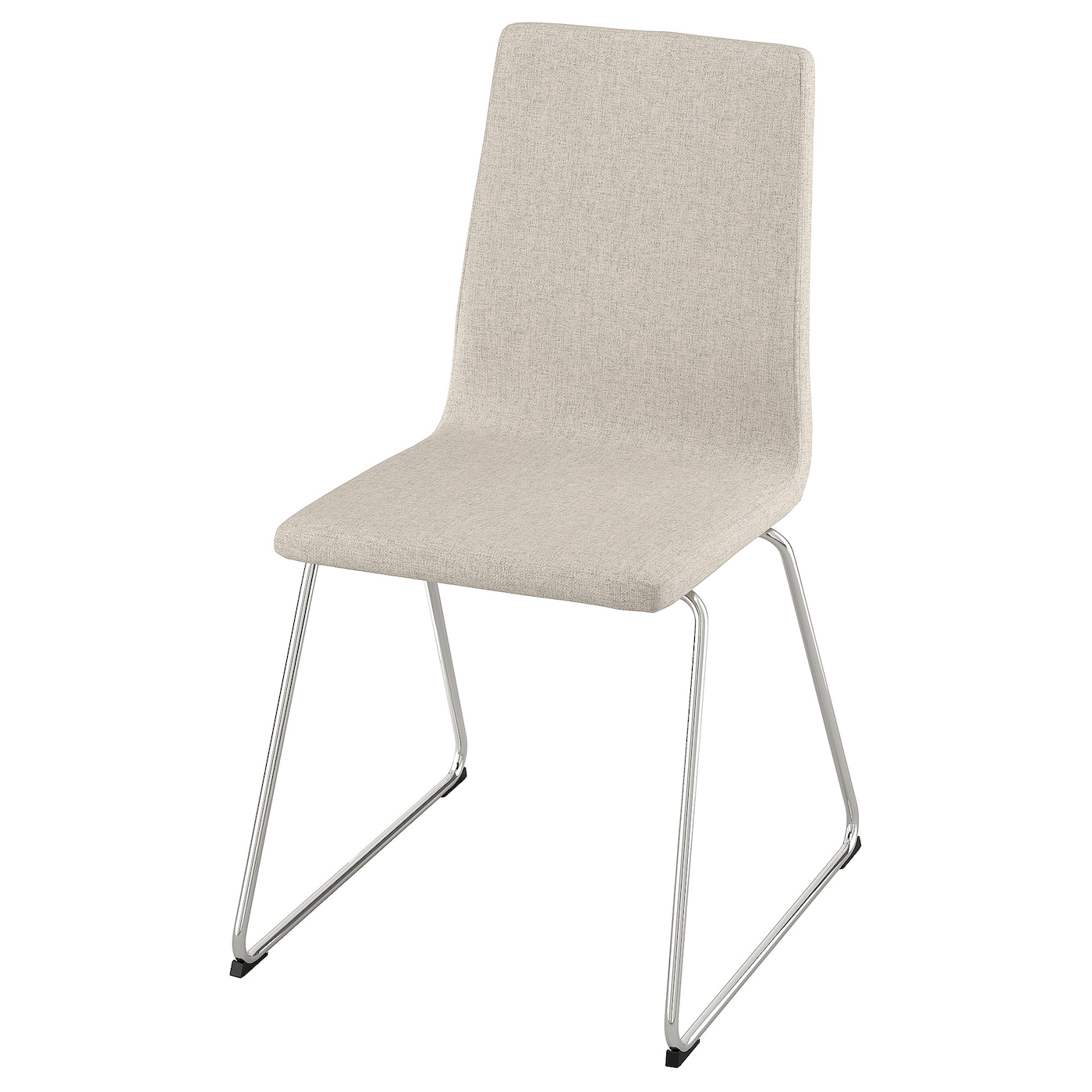 IKEA LILLÅNÄS krzesło, chrom/Gunnared beżowy, Głębokość: 54 cm