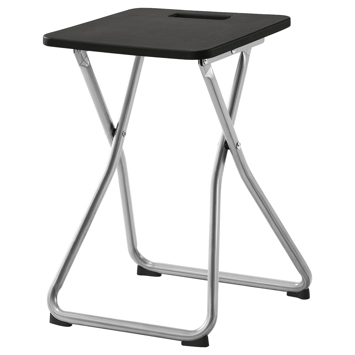 IKEA GUNDE stołek składany, czarny, Szerokość: 34 cm