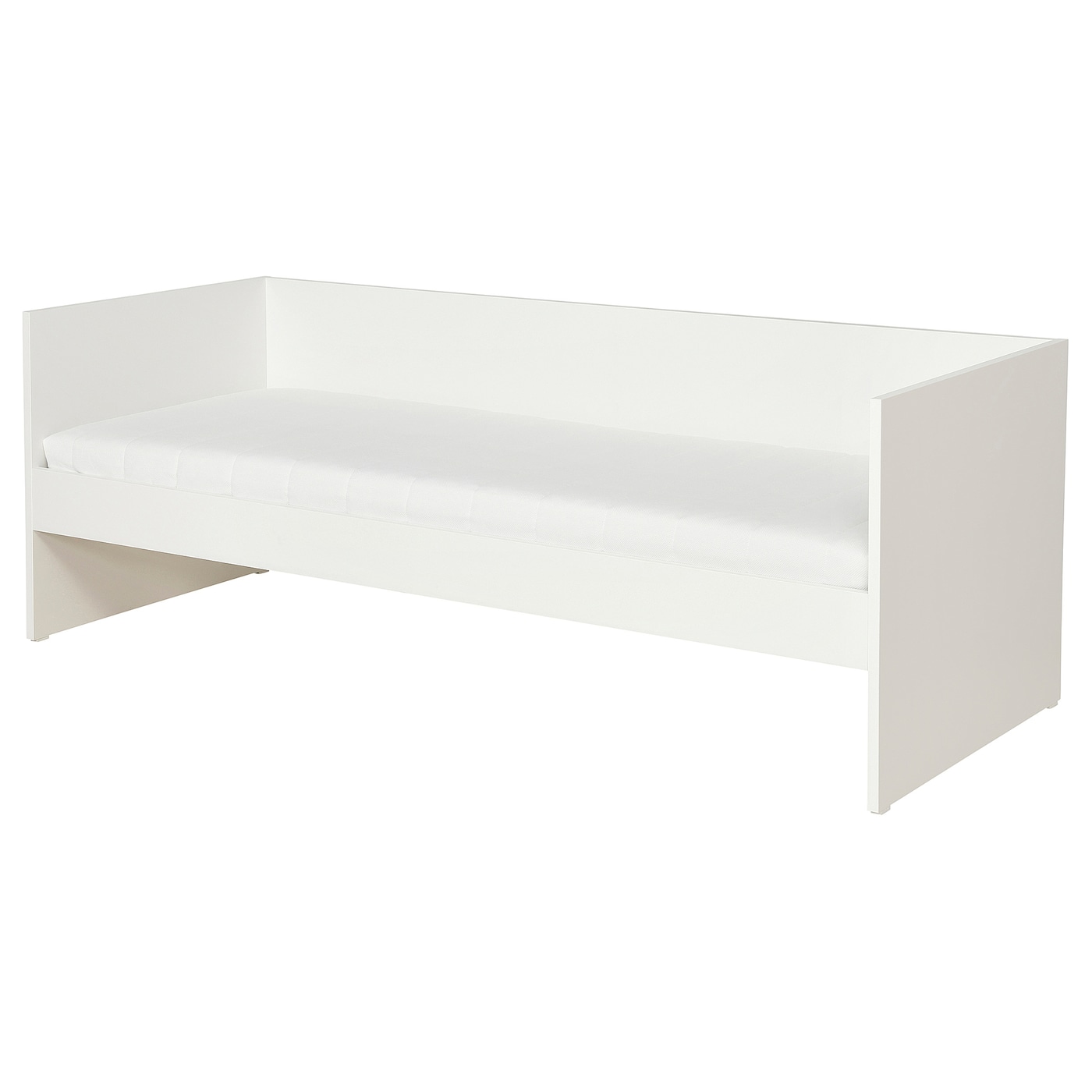 IKEA VIHALS leżanka z 1 materacem, biały/Åfjäll średnio twardy, 80x200 cm