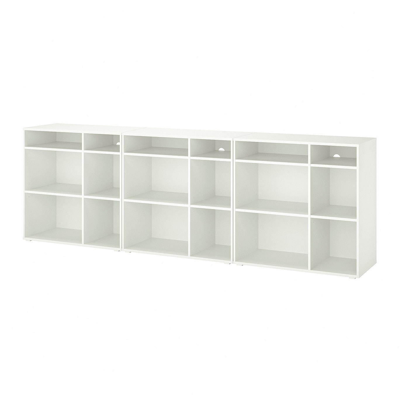 IKEA VIHALS kombinacja regałowa, biały, 286x37x90 cm