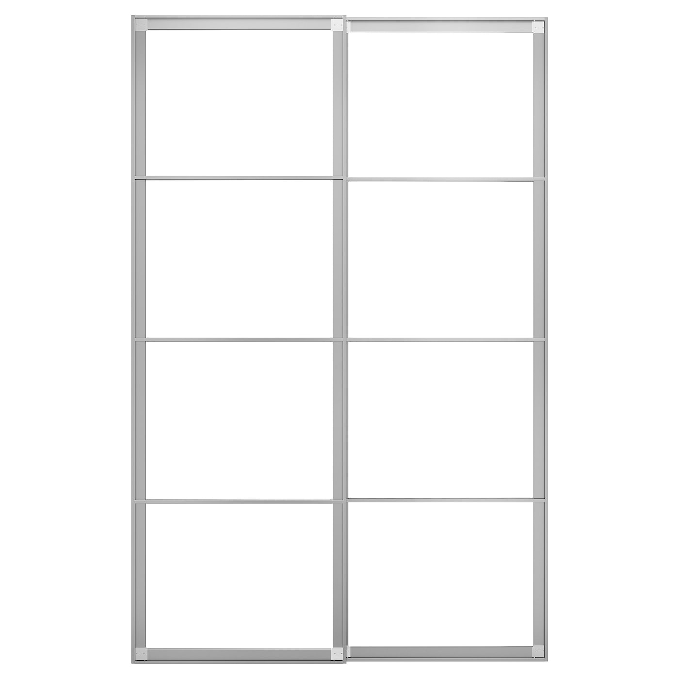 IKEA PAX obudowa drzwi przes. z prowadnicami, aluminium, 150x236 cm