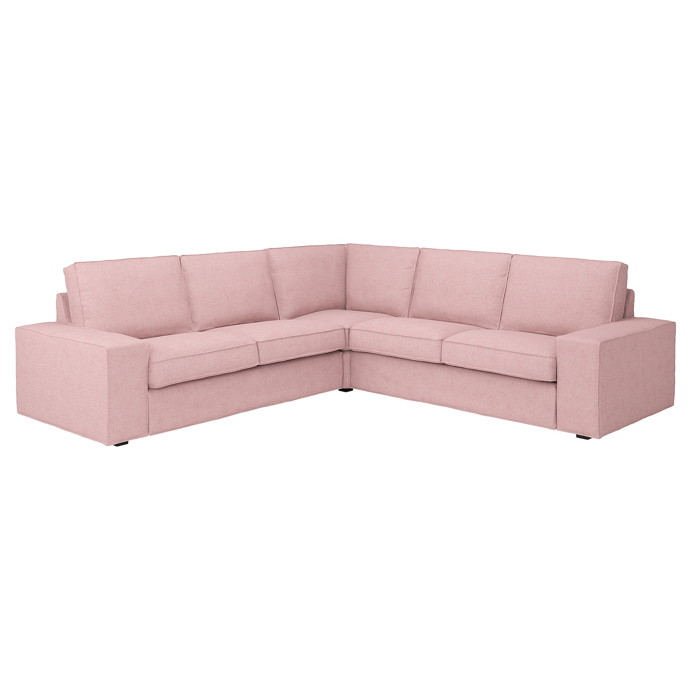 IKEA KIVIK sofa narożna 4-osobowa, Gunnared jasny różowy, Głębokość: 95 cm