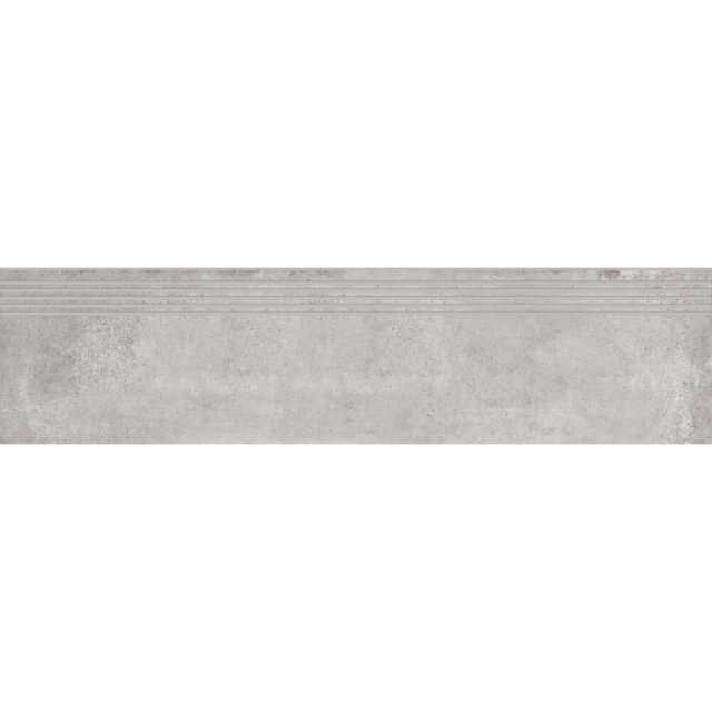 Gres szkliwiony stopnica DIVERSO light grey mat 29,8x119,8 gat. I
