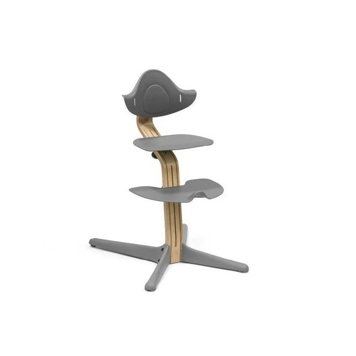 Stokke Nomi z Baby Set - krzesełko z zestawem dziecięcym-Oak Grey-Baby Set Grey