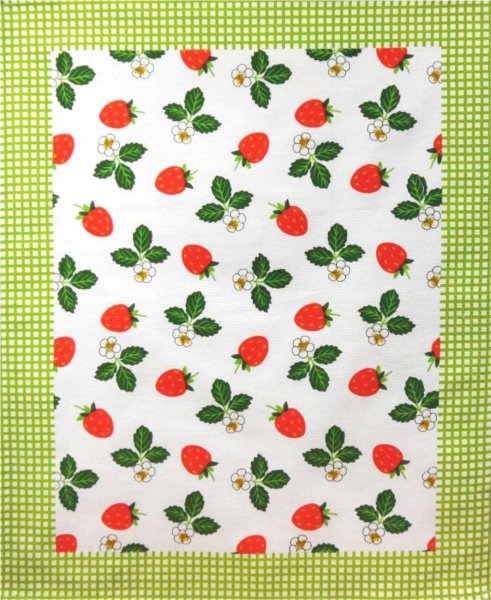 Ścierka kuchenna Grecja 50x65cm 100% bawełna wz. Truskawki zielone